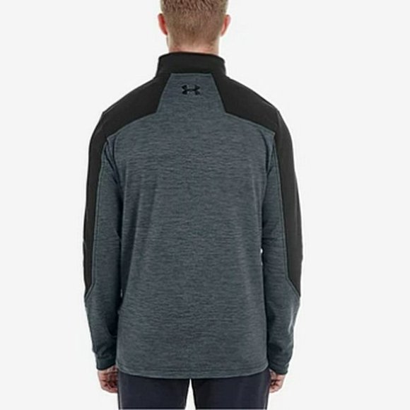 UNDER ARMOUR Men's 1/2 Zip Pullover Size Small Heather Gray and Black - Picture 2 of 5